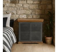 Wyld Haus Albatross Small Mango Wood And Metal Sideboard, 2 Doors, Sandblasted White Stain