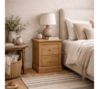 Wyld Haus Ardee 2-Drawer Natural Oak Bedside Table
