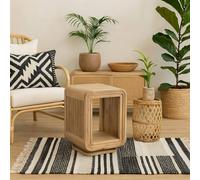 Wyld Haus Arizona Carved Mango Wood Open Bedside Table in Brown Wyld Haus Brown