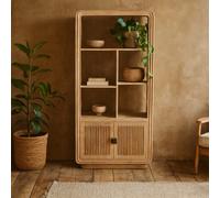 Wyld Haus Arizona Natural Mango Wood Display Cabinet With 2 Doors