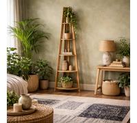 Wyld Haus Athy Brown Oak Corner Ladder Shelving Unit 4 Shelves