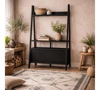Wyld Haus Athy Small Black Ladder Tv Unit With 3 Shelves