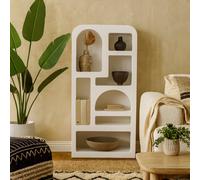Wyld Haus Atlanta White Sculptural Bookcase With Arched Open Shelving
