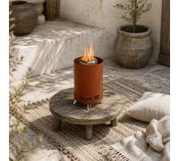 Wyld Haus Balatti Small Stainless Steel Terracotta Tabletop Smokeless Fire Pit in Red Wyld Haus Red