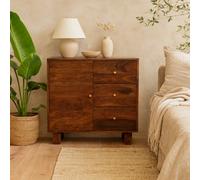 Wyld Haus Bologna Small Sheesham Wood Sideboard Chestnut Finish