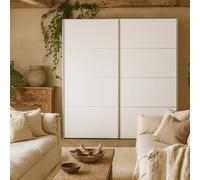 Wyld Haus Bordeaux 180cm White Double Sliding Door Wardrobe 5 Shelves Wyld Haus White