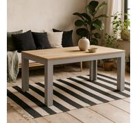 Wyld Haus Bramblecroft Extending Dining Table - Grey Base And Natural Oak Top