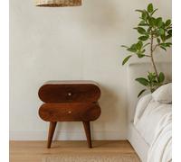 Wyld Haus Brescia Bubble Chestnut Mango Wood Bedside Table