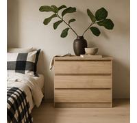 Wyld Haus Budapest 3-Drawer Chest In Natural Oak Effect