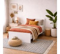 Wyld Haus Budapest 3Ft Single Gloss White Wooden Bed Frame