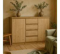 Wyld Haus Budapest Oak-Effect Sideboard 4 Drawers 2 Doors