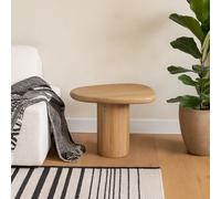 Wyld Haus Buffalo Abstract Natural Mango Wood Side Table, Round Matt Finish