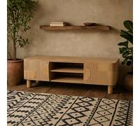 Wyld Haus Buffalo Mango Wood 2-Door Tv Unit, Natural Finish