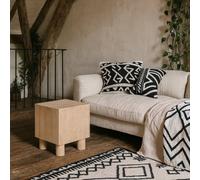 Wyld Haus Buffalo Natural Mango Wood One-Door Bedside Table, Matt Finish