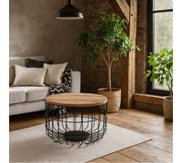 Wyld Haus California Mango Wood Round Coffee Table 600mm X 400mm