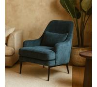Wyld Haus Camden Wingback Blue Velvet Accent Armchair