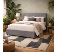 Wyld Haus Carrick 5FT King Size Storage Bed Soft Grey Tufted Velvet Wyld Haus Grey King