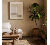 Wyld Haus Chalaronne Framed Vertical Layered Geometric Canvas Art, Soft Neutral Tones, Medium