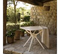 Wyld Haus Chalencon Putty Grey Square Outdoor Plastic Dining Table 800 X 800 X 730 mm