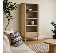 Wyld Haus Chicago Cane Rattan And Natural Mango Wood Display Shelving Unit With Drawer