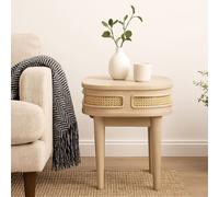 Wyld Haus Chicago Cane Rattan & Natural Mango Wood Bedside Table Wyld Haus Natural