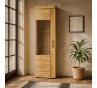 Wyld Haus Cortina Tall Glazed Display Cabinet (Left-Hand) In Grandson Oak