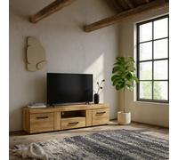 Wyld Haus Cortina Wide Tv Cabinet, 2 Door 1 Drawer, Grandson Oak