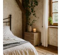 Wyld Haus Daejeon Dark Oak Effect Bedside Table 2 Drawers
