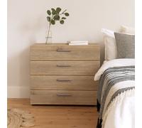 Wyld Haus Daejeon Natural Oak Effect Wood Chest 4 Drawers
