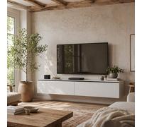 Wyld Haus Disa 160Cm High Gloss White Floating Tv Cabinet For Screens Up To 70 Inches