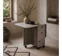 Wyld Haus Dole Eldo Mixed Grey Drop-Leaf Dining Table With Multi Storage - Seats 4-6