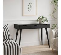 Wyld Haus Dresden Black Wooden Office Desk With 3 Drawers