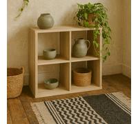 Wyld Haus Driftstone 4-Cube Bookshelf Storage Unit - Artisan Oak Effect