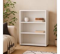 Wyld Haus Dris Low White Wooden Bookcase, 2-Shelf Freestanding Unit