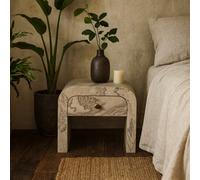 Wyld Haus Eguisheim Marble-Effect Mango Wood Bedside Table