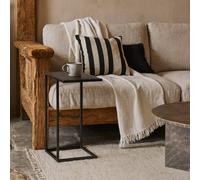 Wyld Haus El Paso Ash Black Side Table Matt Black Metal Base Wyld Haus Black
