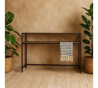 Wyld Haus El Paso Black Metal And Wild Oak Veneer Console Table