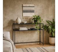 Wyld Haus El Paso Black Metal And Wood Console Table 1200 X 350 X 790 mm