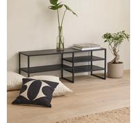 Wyld Haus El Paso Black Metal Open Tv Unit, 3 Shelves, 120Cm