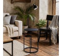 Wyld Haus El Paso Black Metal Small Round Side Table Wyld Haus Black