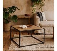 Wyld Haus El Paso Coffee Table - Wild Oak Effect Top & Black Metal Base