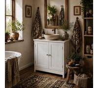 Wyld Haus Faka White Under-Sink Vanity Cupboard, Double Doors, 600 X 600 X 300 mm