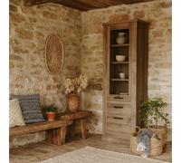 Wyld Haus Fernlight 2 Door, 1 Drawer, 3 Shelf Narrow Display Cabinet In Dark Oak Look
