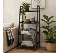 Wyld Haus Florence Black Step Ladder Bookcase 4-Shelf Freestanding