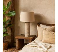 Wyld Haus Florence Tall Grey Etched Stoneware Table Lamp