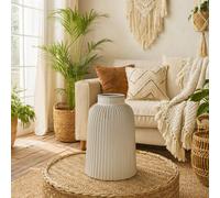 Wyld Haus Forge Large White Ceramic Bell Vase 300 X 190 mm