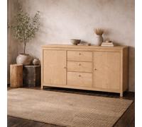 Wyld Haus Gossmere Hickory Oak Effect Sideboard 2 Doors 3 Drawers