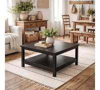 Wyld Haus Gossmere Matt Black Square Coffee Table 810mm X 450mm