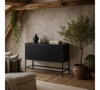 Wyld Haus Graz Matt Black Metal Sideboard 3 Doors, 1250 X 750 X 400 mm