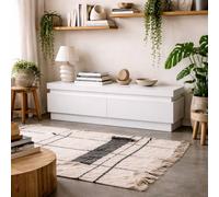 Wyld Haus Hjorring 2-Drawer White Gloss Tv Cabinet With Led Lights
